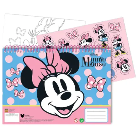 Disney Minnie Joy A/4 Bloc de desen spiralat 40 coli cu autocolante poza produsului