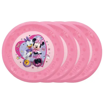 Disney Minnie Junior micro premium plastic farfurie pentru cina set de 4 piese 21 cm poza produsului