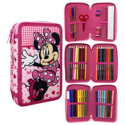 Disney Minnie Lovely Charm Etui pentru creioane plin, cu 3 nivele poza produsului