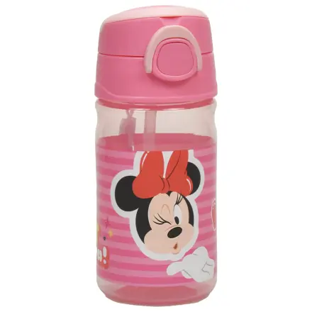 Disney Minnie Wink sticla de apa din plastic cu pai si agatatoare 350 ml poza produsului