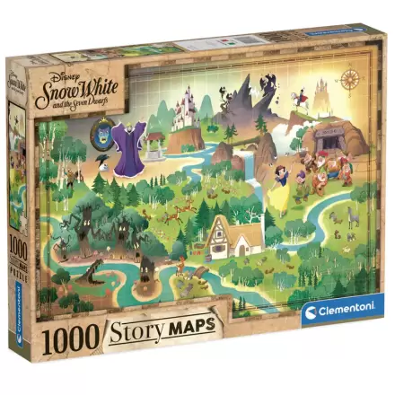 Disney Snow White Story Maps puzzle 1000 piese poza produsului