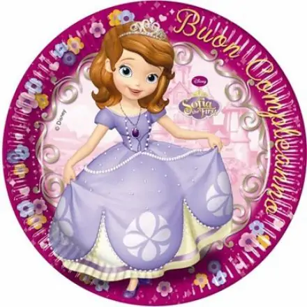 Disney Sofia the First Happy Birthday, Sofia the First farfurii de hartie 8 bucati - 23 cm poza produsului