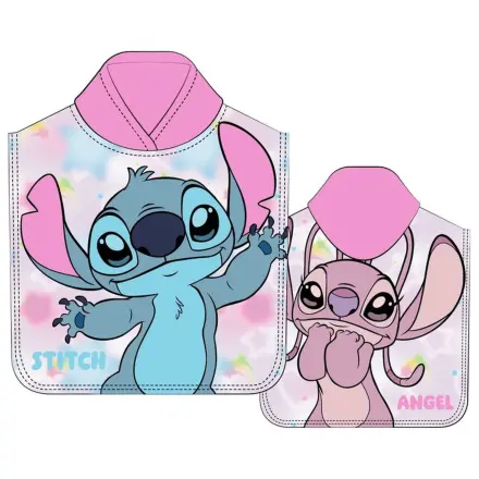 Disney Stitch & Angel prosop tip poncho din microfibra poza produsului