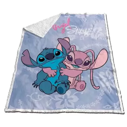 Patura sherpa Disney Stitch si Angel Coral 130x170cm poza produsului