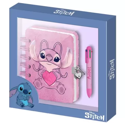 Disney Stitch Disney Angel Heart Plush jurnal și pix poza produsului