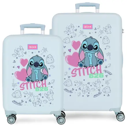 Disney Stitch Hearts ABS set de 2 valize tip troler 55/65cm poza produsului