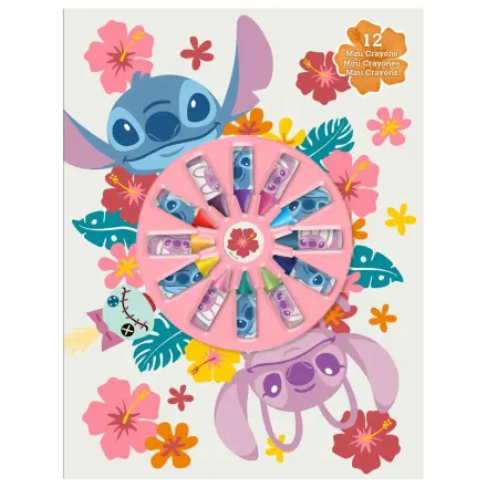 Disney Stitch Caiet + 12 mini creioane colorate poza produsului