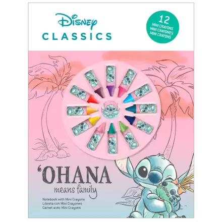Disney Stitch notebook + 12 creioane set poza produsului