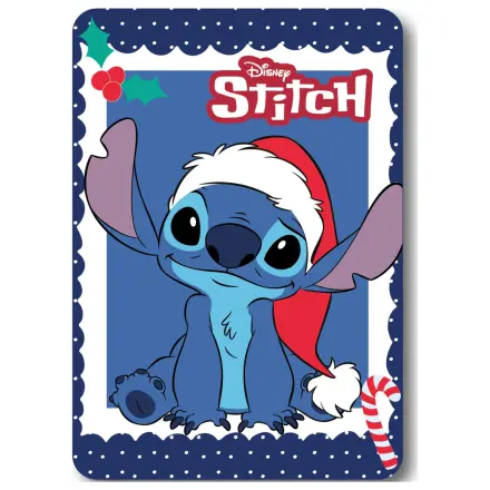 Disney Stitch Christmas fleece blanket poza produsului