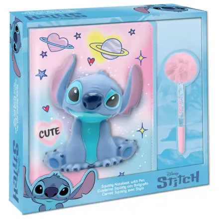 Disney Stitch Squishy caiet + pix cu pompon poza produsului