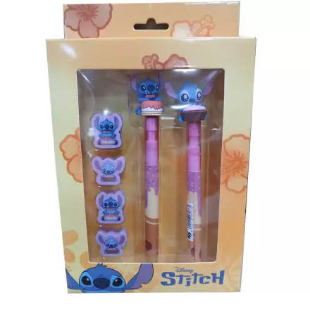 Disney Stitch Pen + Creion + Set 4 gume de șters poza produsului