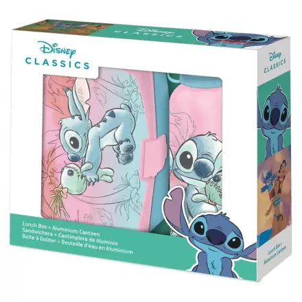 Disney Stitch cutie de prânz + sticlă din aluminiu 500ml set termékfotója