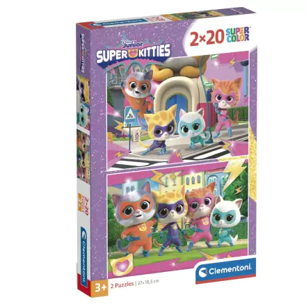 Disney SuperKitties puzzle 2x20 bucăți termékfotója