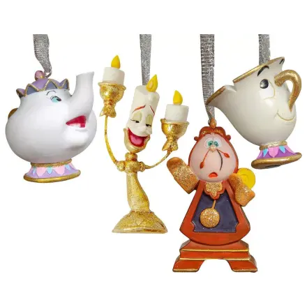 Disney Beauty and the Beast Set de 4 decorațiuni suspendate poza produsului