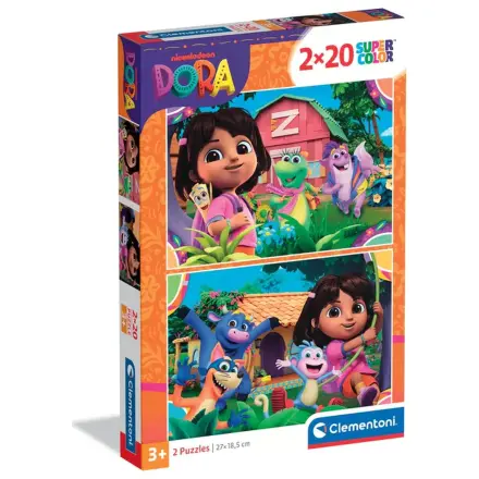Dora the Explorer Garden 2x20 piese Puzzle poza produsului