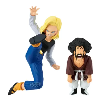 Dragon Ball Z Match Makers Android 18 & Mr. Satan set 2 figurine 11-8cm poza produsului
