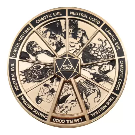 Dungeons & Dragons Pin Badge Aliniament Spinner Placat cu Aur 24k Ediție Limitată termékfotója