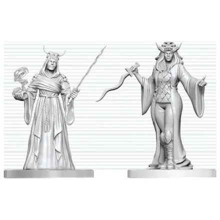 Dungeons & Dragons Nolzur's Marvelous Miniatures Miniatură nepictată Cultist Fanatic & Hierophant 14 cm poza produsului