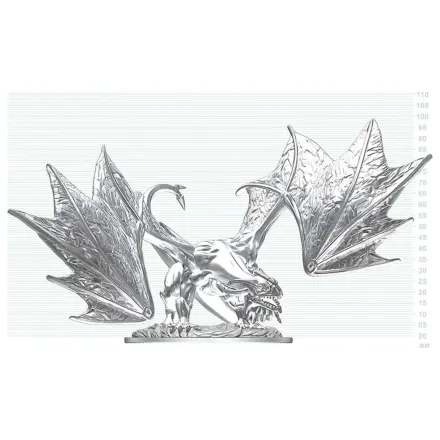 Dungeons & Dragons Nolzur's Marvelous Miniatures Miniatură Nepictată Dragon Tânăr Safir de 20 cm poza produsului