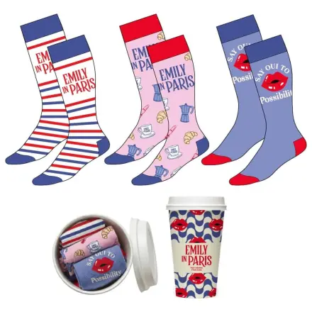 Emily in Paris set 3 șosete pentru adulți poza produsului