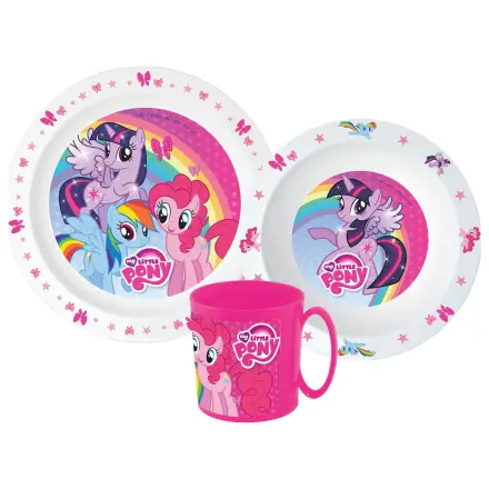 Set vesela My Little Pony Pink, Set Micro Plastic cu cana de 350 ml poza produsului