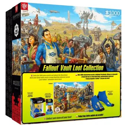 Fallout gift set Fallout Vault Loot Collection (Puzzle, șosete, figurina si breloc) poza produsului