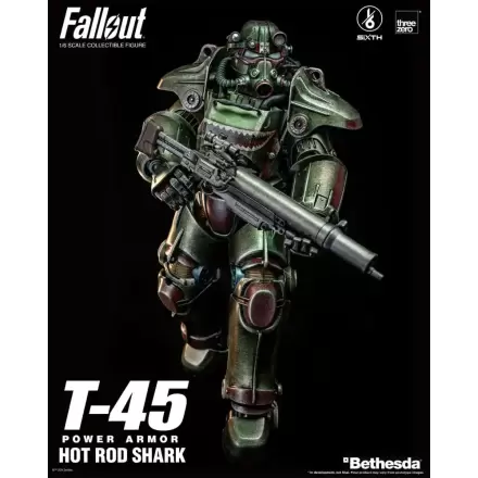 Fallout FigZero Figurina de Acțiune 1/6 T-45 Hot Rod Shark Armură Putere 37 cm termékfotója