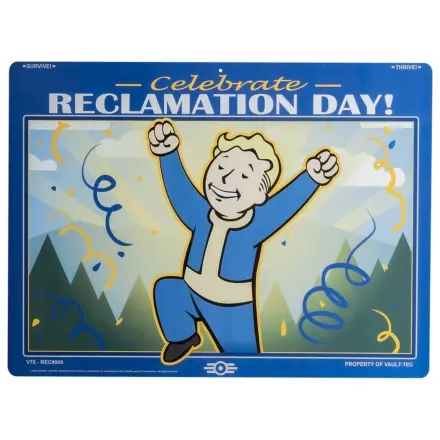 Fallout Placa Metalica Reclamation Day poza produsului