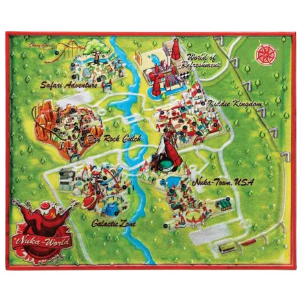 Fallout Replica Harta Metalica Nuka-World Editie Limitata 16 x 13 cm poza produsului
