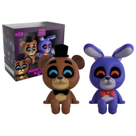 Figurine Five Nights at Freddy's Freddy & Bonnie Monitor Buddiez 6 cm poza produsului
