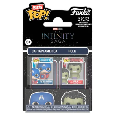 Funko Bitty POP pachet 2 figurine Marvel Infinity Saga Captain America & Hulk poza produsului