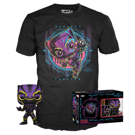 Funko POP & tricou Marvel Wakanda Forever figurină Pantera Neagră & cutie tricou Exclusiv termékfotója