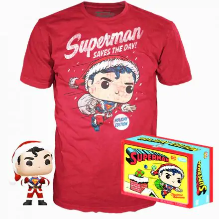 Figurină Funko POP & cutie tricou Back DC Comics Superman Exclusive Flocked termékfotója