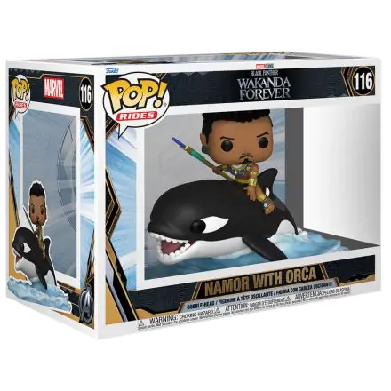 Black Panther: Wakanda Forever POP! Rides Figurina Super Deluxe de Vinil Namor cu Orca 15 cm termékfotója