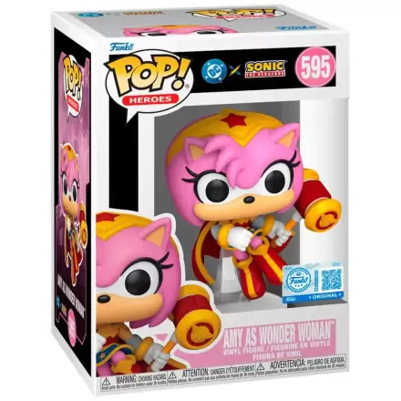 Figurina Funko POP Sonic The Hedgehog DC Comics Amy As Wonder Woman Exclusiva poza produsului