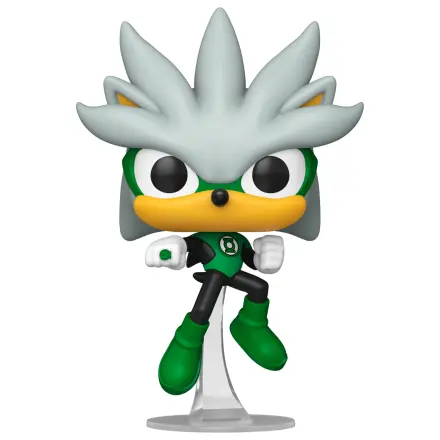 Figurina Funko POP Sonic The Hedgehog DC Comics Silver As the Green Lantern Exclusive poza produsului