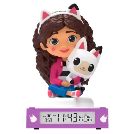 Gabbys Dollhouse Lampă 3D cu ceas deșteptător poza produsului