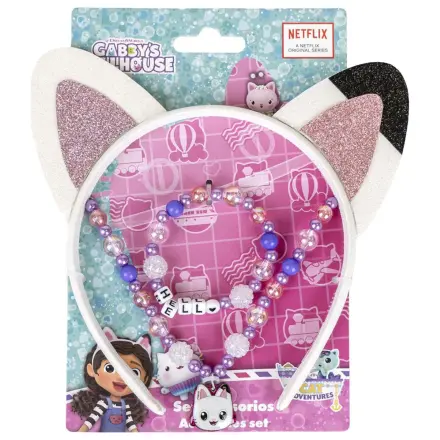 Gabi's Dollhouse Cat Ears Jewelry and Headband Set poza produsului