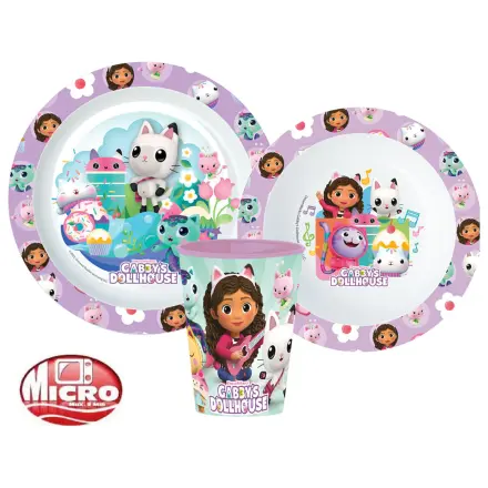 Gabby's Dollhouse Kitty Magic Set vesela pentru cină, set micro plastic, cu ceașcă 260 ml poza produsului