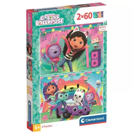 Gabbys Dollhouse puzzle 2x60 buc poza produsului