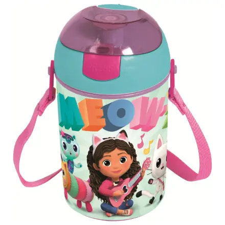 Gabi's Dollhouse Wonderland sticla din plastic cu pai cu agatatoare 450 ml poza produsului