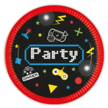 Farfurii de hârtie Gaming Party 8 buc 23 cm FSC poza produsului