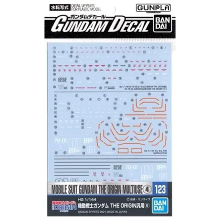 GUNDAM Decal 123 Gundam The Origin Multiuse 4 Model Kit poza produsului