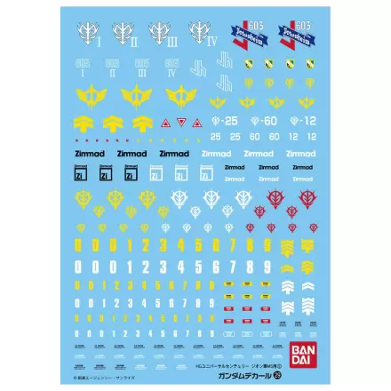 Decaluri waterslide Gundam Decal 29 HGUC Zeon MS 2 pachet accesorii kit de model poza produsului