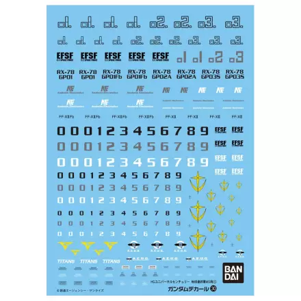 Decaluri waterslide Gundam Decal 30 HGUC Earth Federation 1 pachet accesorii model kit poza produsului