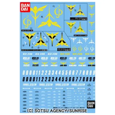 Gundam Gundam Decal 072 Char's Counterattack Zeon poza produsului