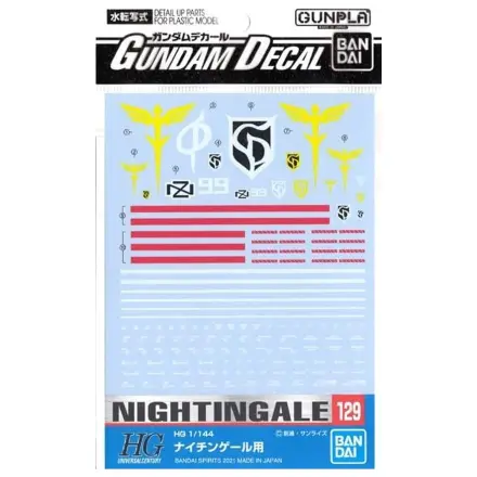 Gundam Gundam Decal 129 HG 1/144 Nightingale Kit model poza produsului