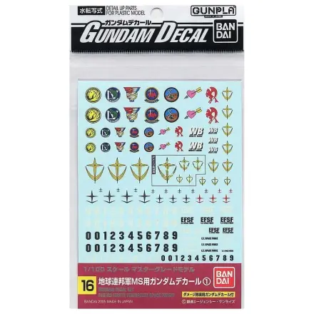 GUNDAM Gundam Decal 16 MG Multiuse Federation Model Kit poza produsului