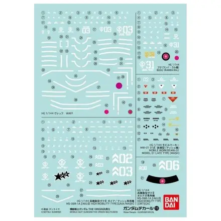GUNDAM RG 1/144 Decal 119 The Origin Kit de model poza produsului