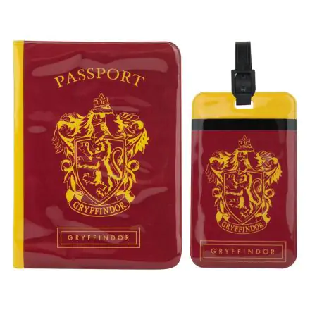 Set husă pașaport și etichetă de bagaj Harry Potter Gryffindor poza produsului